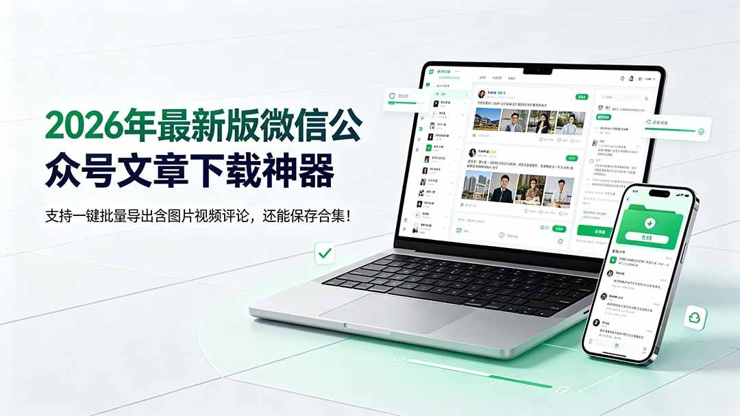 【2026.07.22】2026超强微信文章下载工具来了！一键批量导出图文视频评论，轻松保存合集！-小鱼项目网