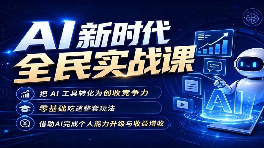 【2026.07.24】零基础也能玩转AI:掌握这套实战玩法,轻松实现能力升级与收益翻倍!-小鱼项目网