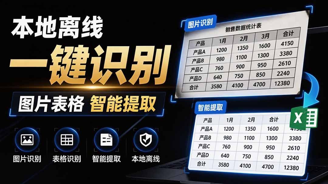 【2026.07.29】70MB超轻量工具,图片秒变可编辑表格!免费离线,FastOCR智能表格识别V1.0重磅来袭-小鱼项目网