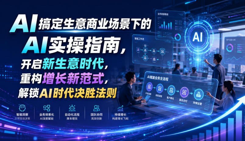 【2026.07.30】AI赋能商业实操指南:解锁新生意时代,重构增长范式,决胜AI法则-小鱼项目网