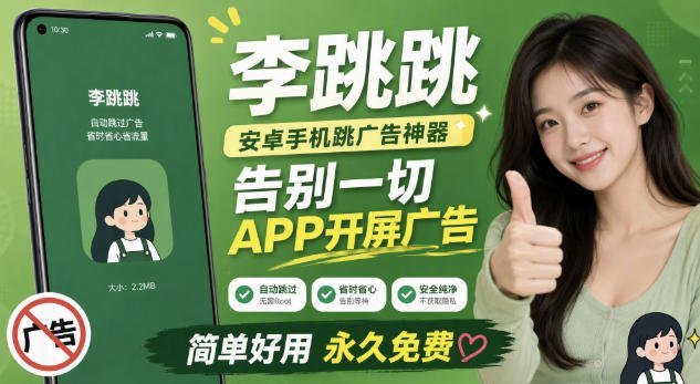 【2026.08.01】告别开屏广告!李跳跳内置规则版,让你的安卓App清爽如初-小鱼项目网