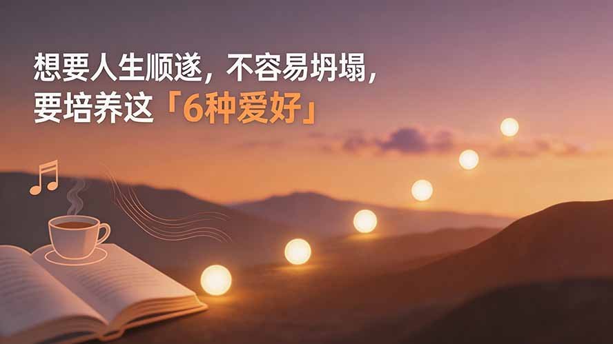 【2026.08.01】想要人生顺遂不坍塌,请尽早培养这6种爱好(深度好文)-小鱼项目网