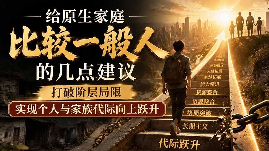 【2026.08.05】原生家庭普通,如何靠个人努力实现阶层跃升?这几点建议值得收藏-小鱼项目网
