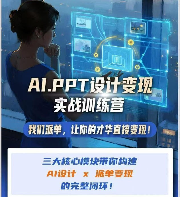 【2026.08.07】AI+PPT设计变现特训营：接单派活，才华即刻折现，三大模块打通AI设计到接单赚钱的完整闭环-小鱼项目网