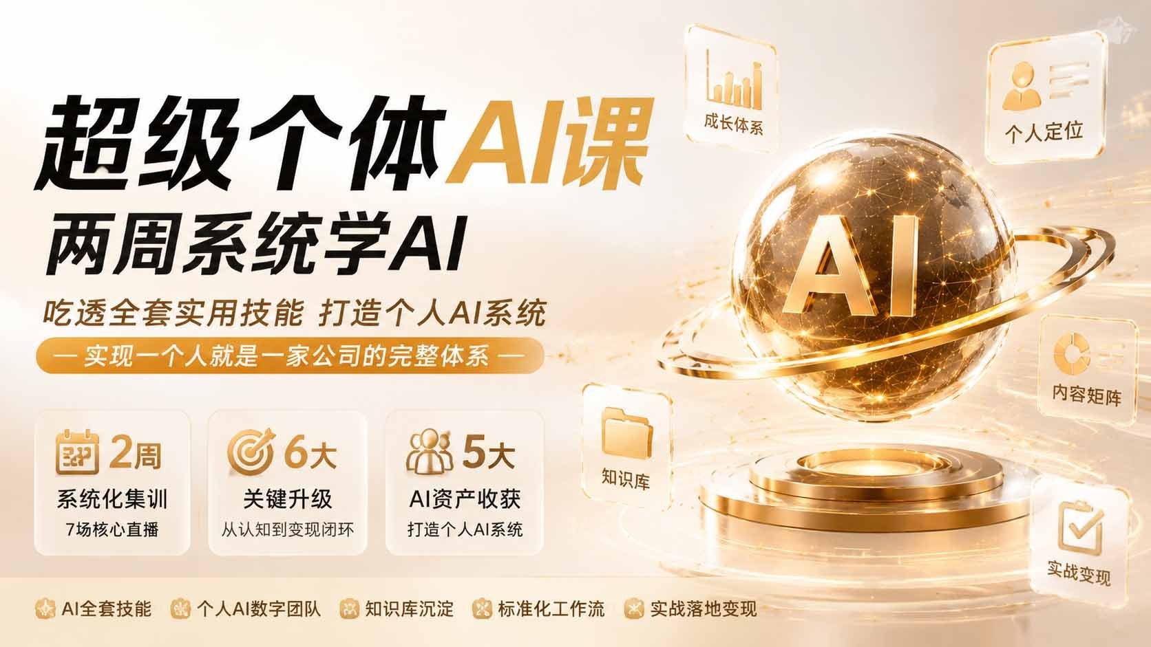 【2026.08.11】一个人即公司:两周吃透AI全技能,打造你的超级个体系统-小鱼项目网