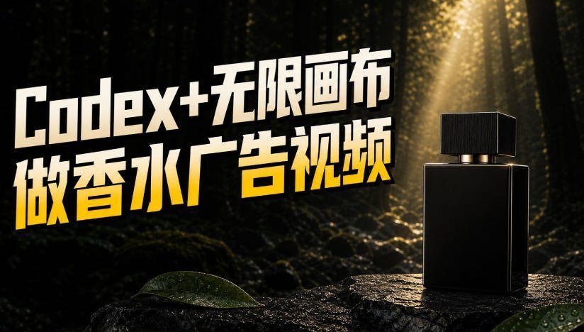 【2026.08.20】用Codex和无限画布，把一张商品图变成香水密林广告大片-小鱼项目网