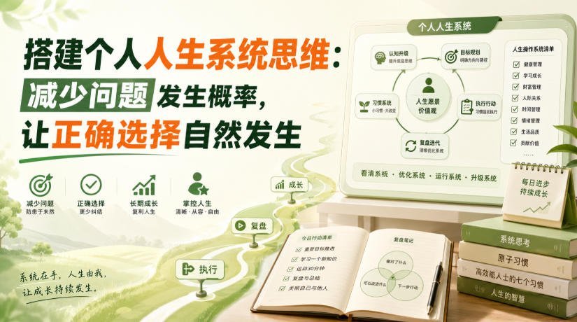 【2026.08.21】告别随意决策,用系统思维让正确选择自动发生-小鱼项目网