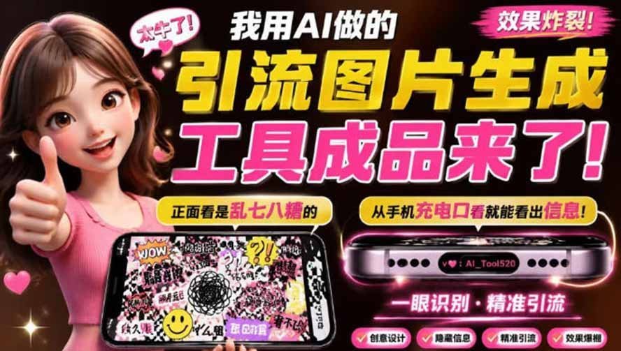 【2026.09.01】微信藏图新玩法：一张乱码图，平放手机就能“透视”真实内容！-小鱼项目网