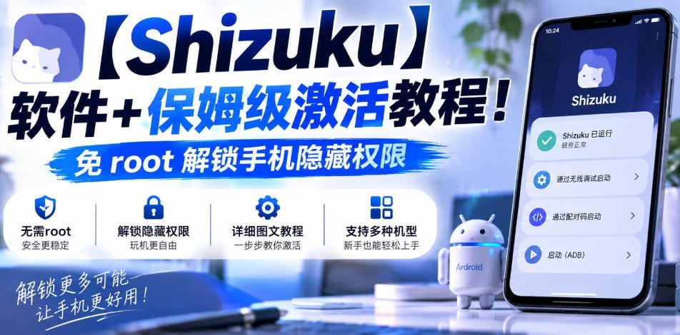 【2026.09.09】解锁手机隐藏权限！Shizuku免root激活保姆级教程-小鱼项目网