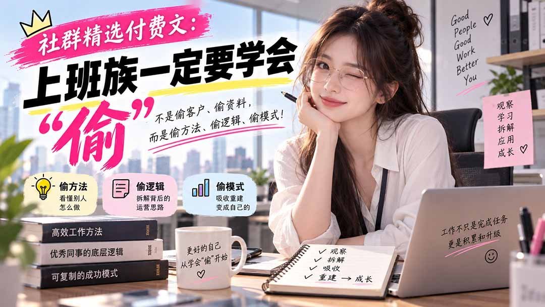【2026.09.13】社群精选付费文：职场人必学的“偷懒”智慧-小鱼项目网
