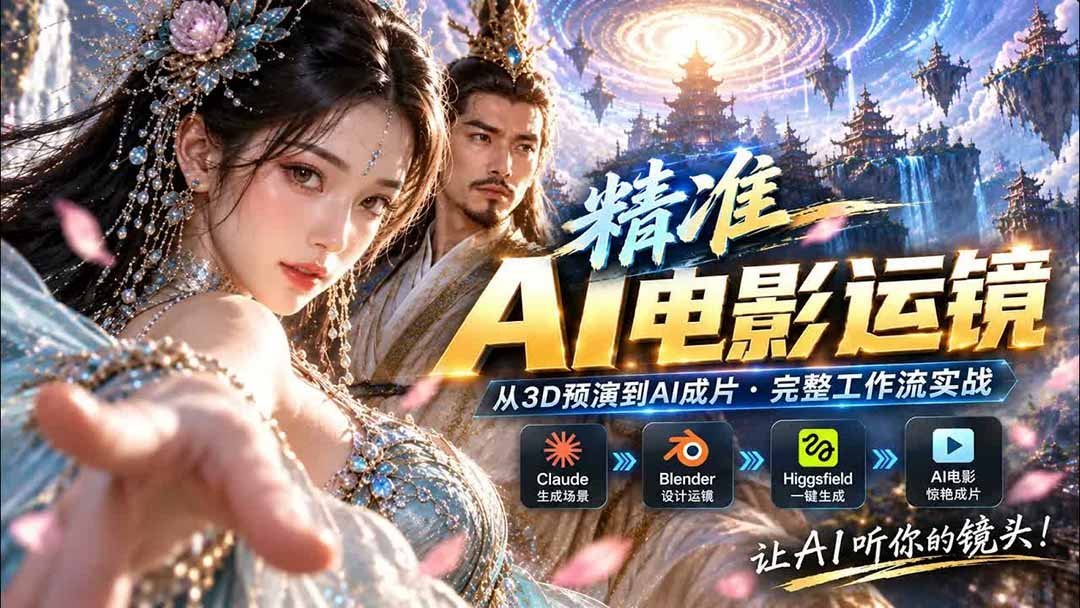 【2026.09.16】AI视频运镜不再难!Claude、Blender与Higgsfield免费插件实测体验-小鱼项目网