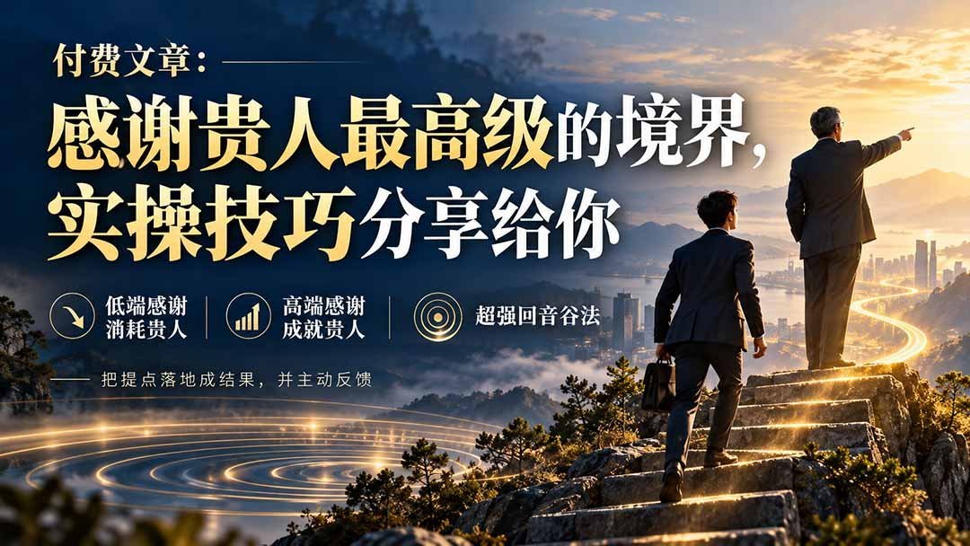 【2026.10.09】付费干货：贵人相助的最高境界，实用方法全盘托出-小鱼项目网