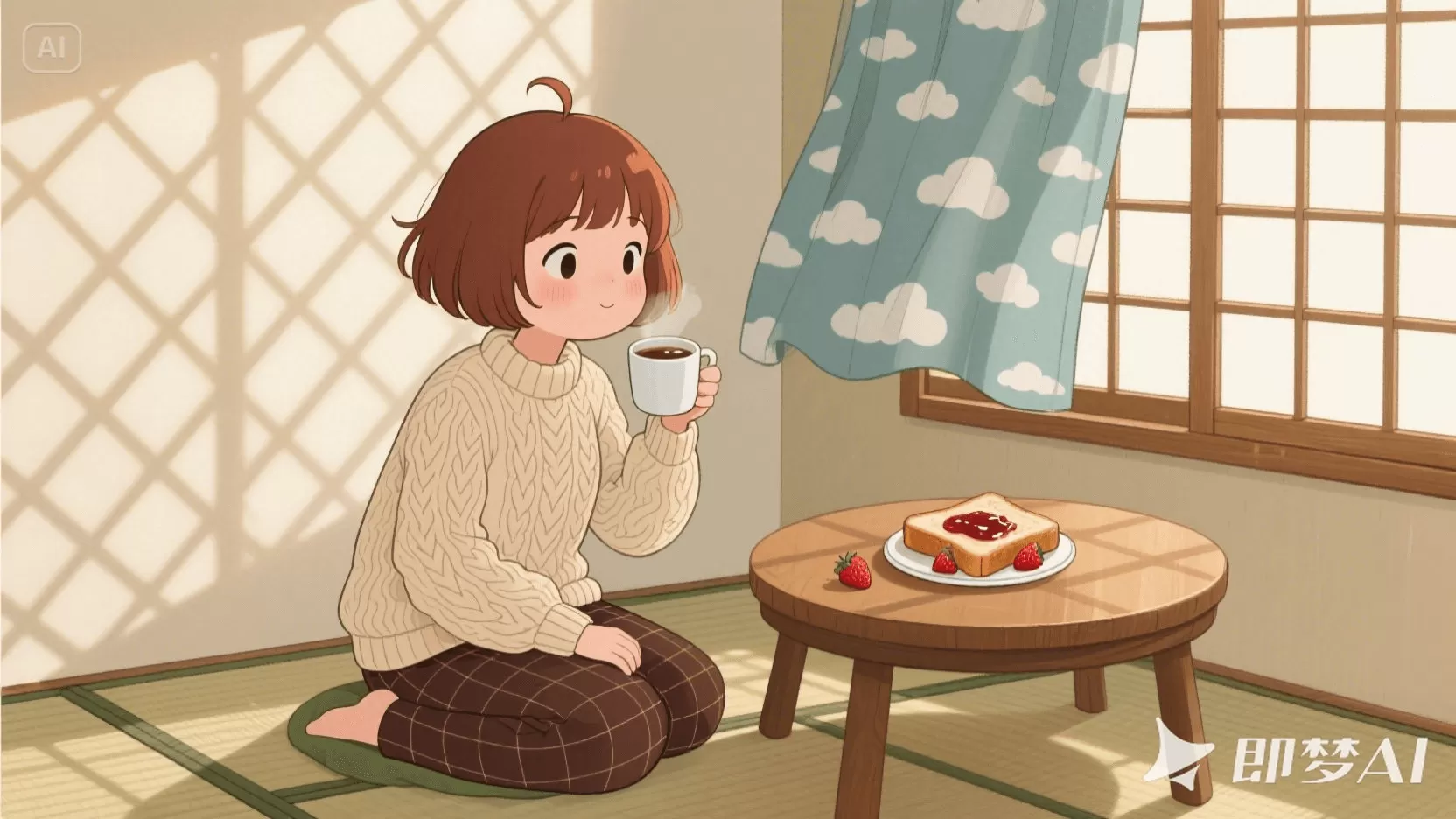 图片[8]-【2025.4.28】治愈系独居女孩小短片，即梦3.0测评-小鱼项目网