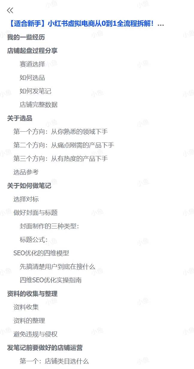 图片[2]-【2025.7.6】小红书虚拟电商从0到1全流程拆解！无保留分享-小鱼项目网