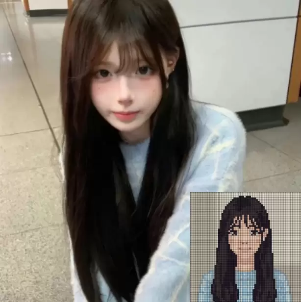 30分钟复刻了小红书销售 3万份的吉卜力像素拼豆图纸效果。-小鱼项目网