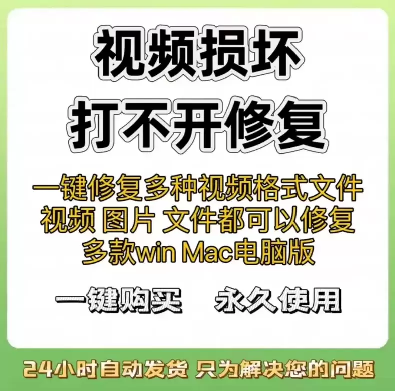 虚拟产品 217. 视频图片音频文件修复软件

支持MP4/-小鱼项目网