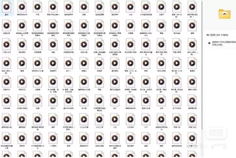 虚拟产品 249. 900+人物音色整理包

原神、解说、云-小鱼项目网