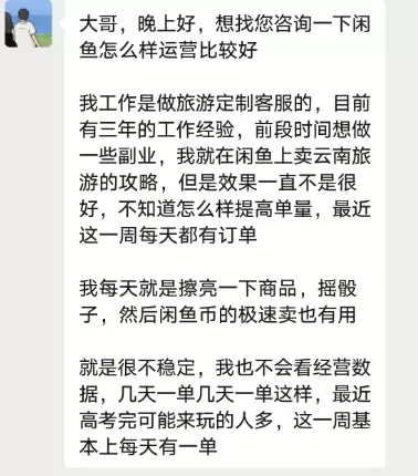 小鱼，晚上好，想找您咨询一下闲鱼怎么样运营比较好，-小鱼项目网