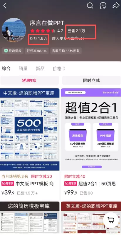小鱼严选搞钱信息差： 2026年了，还有人靠卖PPT模板挣那么多！-小鱼项目网