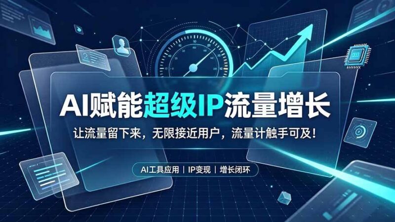 【2026.07.20】AI驱动超级IP流量爆发:锁定用户,让流量真正留下来,触手可及!-小鱼项目网