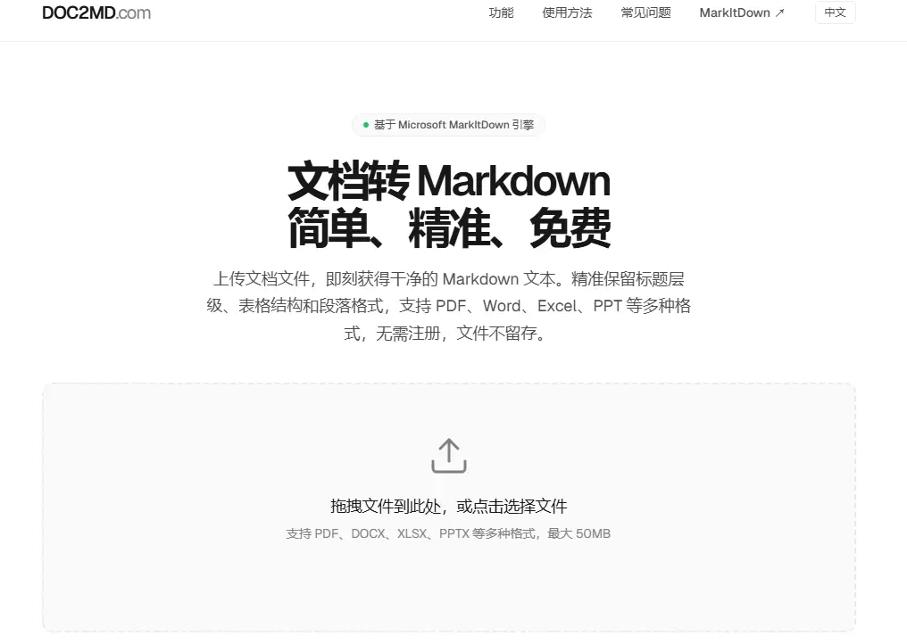 今天小鱼给大家推荐一个一键转 Markdown 格式网站 传-小鱼项目网
