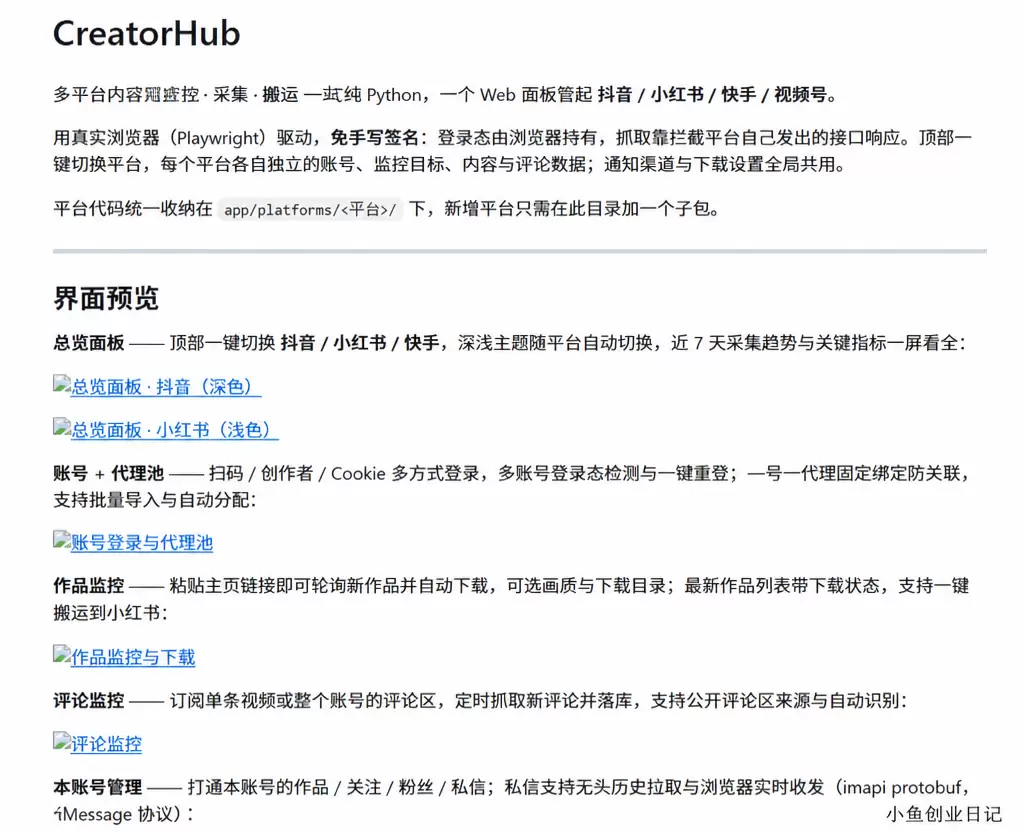 给大家分享一个工具，它可以把抖音、小红书、-小鱼项目网