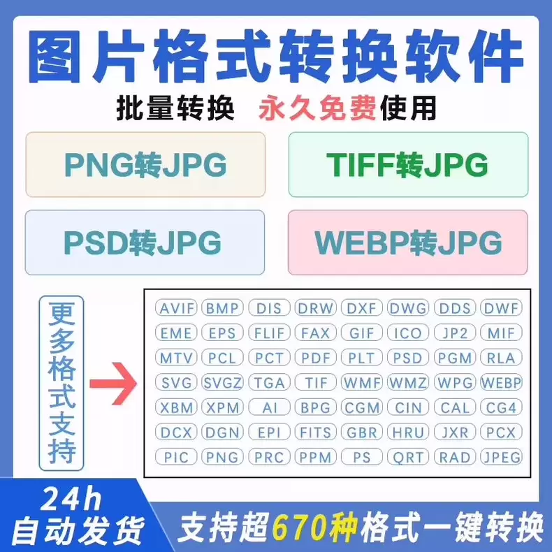 虚拟产品 401. 图片格式转换软件 支持 TIF、PNG、-小鱼项目网