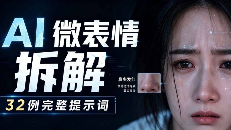 【2026.07.31】精准拿捏AI角色微表情,告别面瘫假笑,全套提示词速收!-小鱼项目网