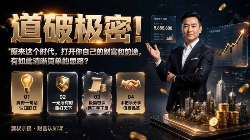 【2026.08.02】揭秘财富密码：这个时代，普通人也能轻松掌握的开运之道-小鱼项目网