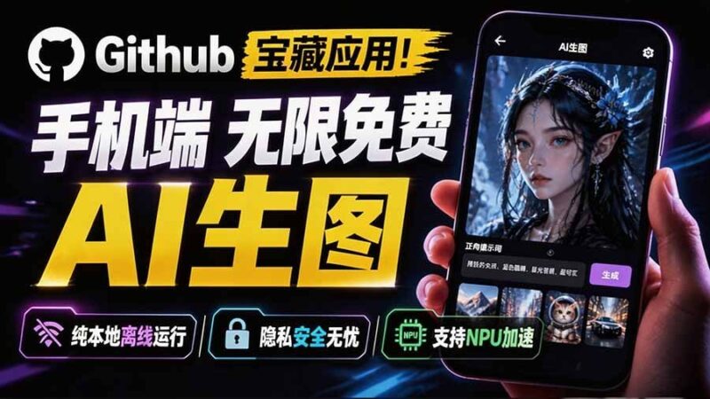 【2026.08.03】手机端免费AI绘图神器!本地离线秒出图,NPU加速加持,GitHub 3.1k星标宝藏应用-小鱼项目网