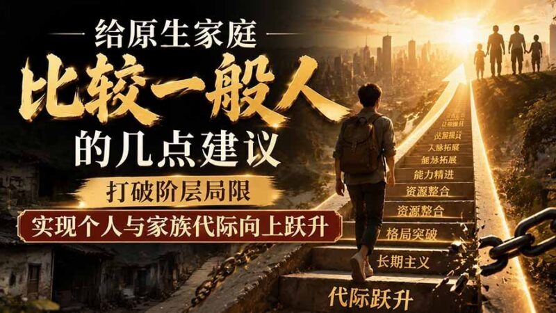 【2026.08.05】原生家庭普通,如何靠个人努力实现阶层跃升?这几点建议值得收藏-小鱼项目网