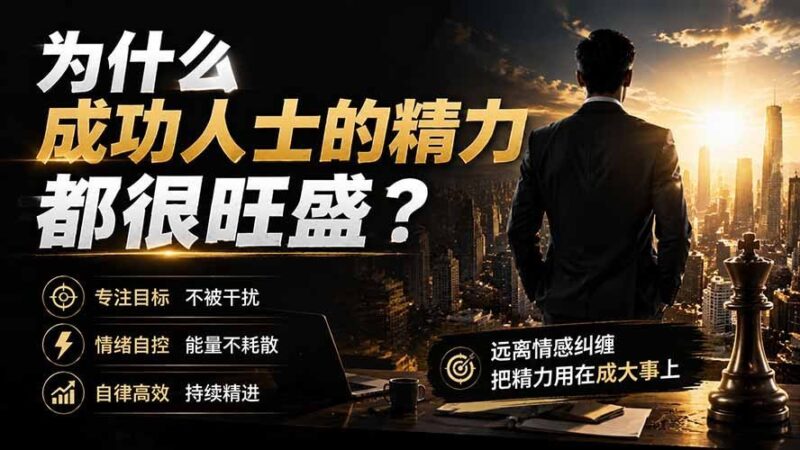 【2026.08.07】揭秘:为何顶尖成功人士总能保持充沛精力?-小鱼项目网