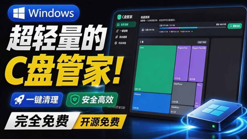 【2026.08.07】C盘救星!2MB免费神器,自动提醒清理,比官方更懂你的磁盘管家-小鱼项目网