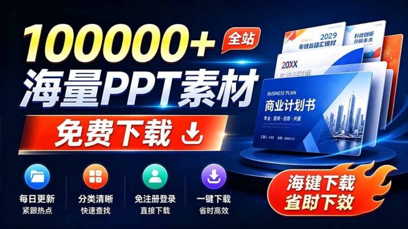 【2026.08.07】爱PPT网：海量PPT模板免费下，免登录秒取，每日更新超省心！-小鱼项目网
