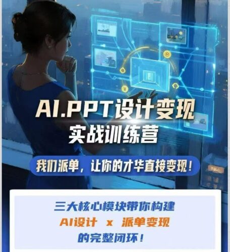 【2026.08.07】AI+PPT设计变现特训营：接单派活，才华即刻折现，三大模块打通AI设计到接单赚钱的完整闭环-小鱼项目网