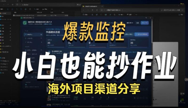 【2026.08.11】抖音爆款数据监控神器|海外网盘拉新新玩法揭秘-小鱼项目网
