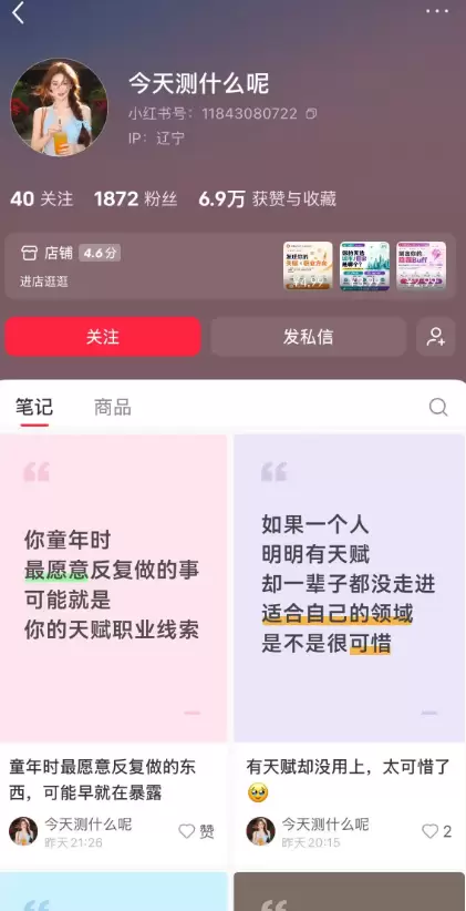 **高客单玄学5： **测一测天赋也是玄学的一个方向 比如这-小鱼项目网