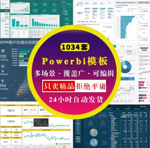**淘宝选品37：**产品：Powerbi可视化模版 店铺链-小鱼项目网