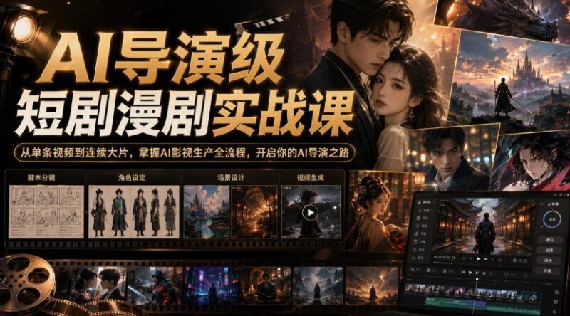 【2026.08.23】AI导演速成秘籍:从单条爆款到连拍大片,玩转AI影视全流程!-小鱼项目网