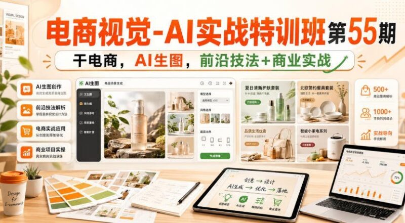 【2026.08.23】电商视觉革命:AI生图实战特训,解锁商业转化新技能-小鱼项目网