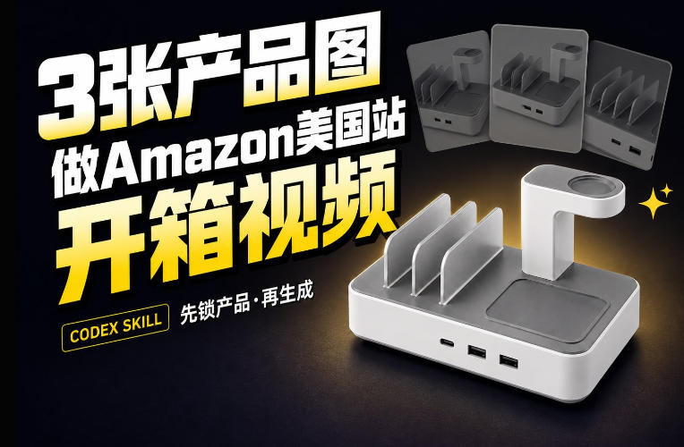 3张产品图,怎么做成15秒Amazon美国站开箱视频?关键不是提示词