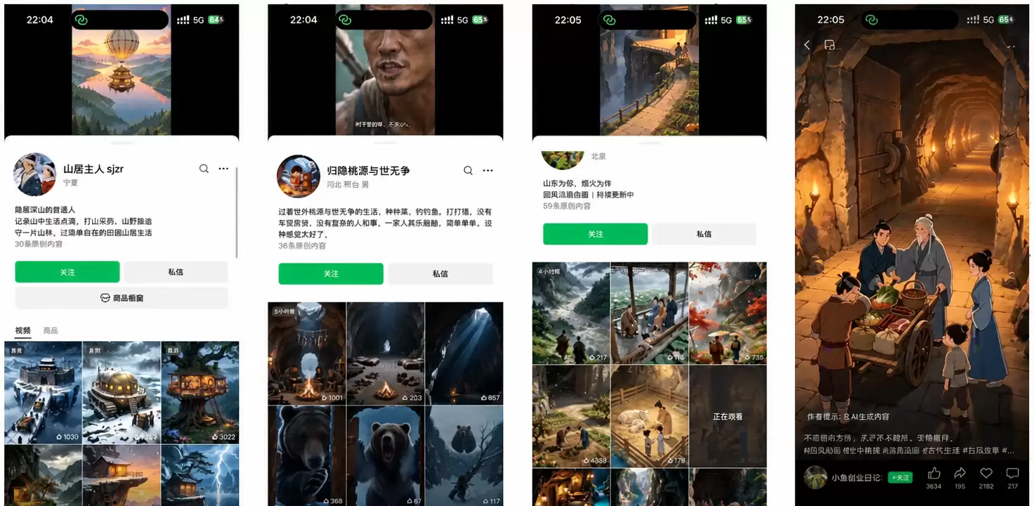 看图，这两个月这种古代古风治愈类的流量好的不得了 制作是图生-小鱼项目网