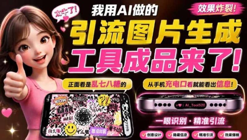【2026.09.01】微信藏图新玩法：一张乱码图，平放手机就能“透视”真实内容！-小鱼项目网