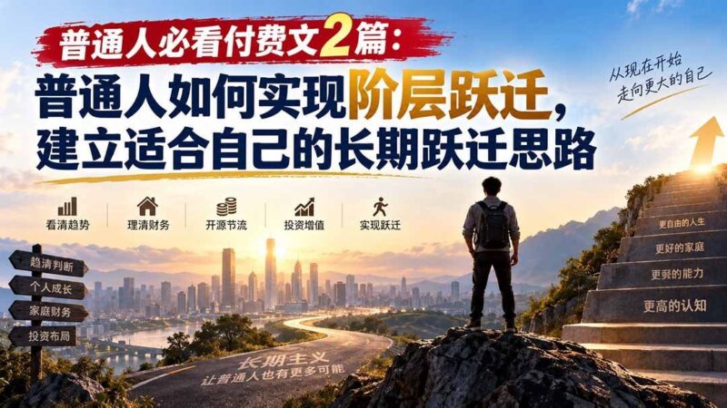【2026.09.05】普通人逆袭指南:2篇付费深度文,教你打造专属你的长期跃迁路线-小鱼项目网