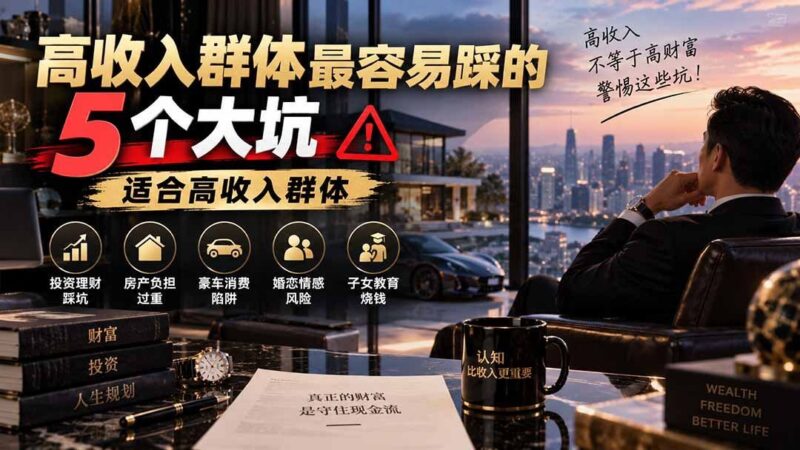 【2026.09.06】高收入人群的5个隐形陷阱,你中了几个?-小鱼项目网