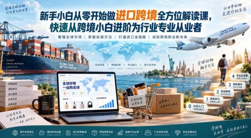 【2026.09.06】零基础玩转进口跨境！从入门到精通的全方位实战指南，助你快速蜕变为行业专家-小鱼项目网