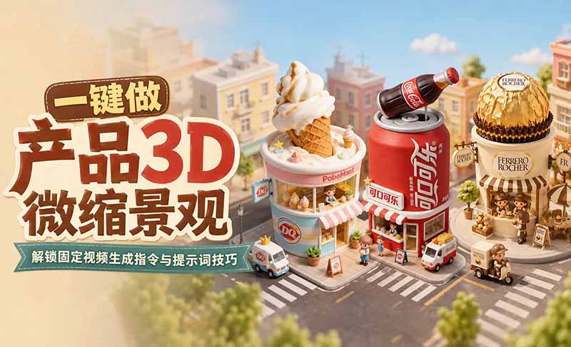 【2026.09.07】一键生成产品3D微缩景观，libtv带你解锁视频创作新玩法！-小鱼项目网