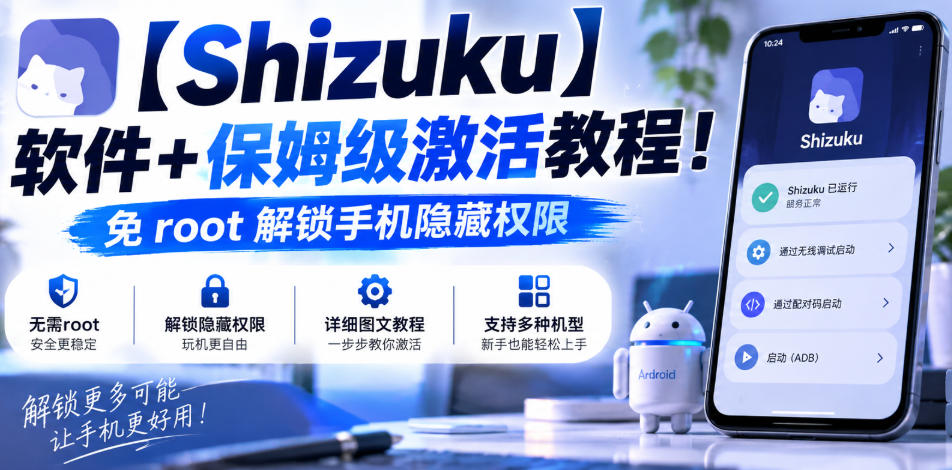 【Shizuku】软件+保姆级激活教程！免root解锁手机隐藏权限