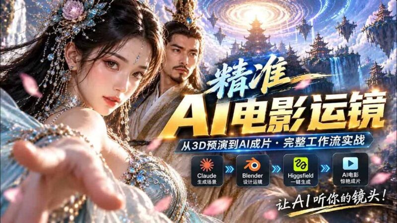 【2026.09.16】AI视频运镜不再难!Claude、Blender与Higgsfield免费插件实测体验-小鱼项目网