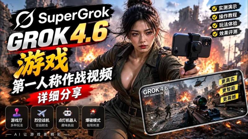 【2026.09.16】Grok 4.6竟能打造游戏?第一人称战斗实机演示|玩法全解析-小鱼项目网